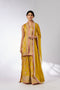 Dhriti Sleeveless Sharara Set - Mustard