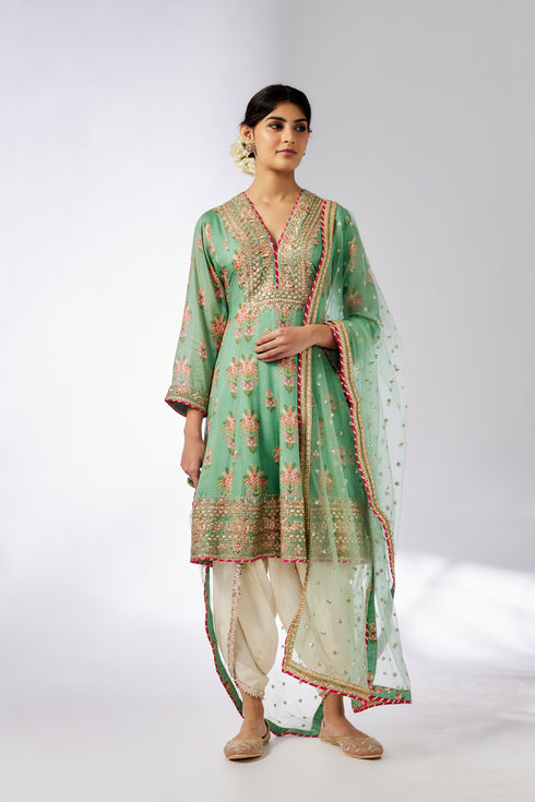 Ekta AG Dhoti Set - Mint