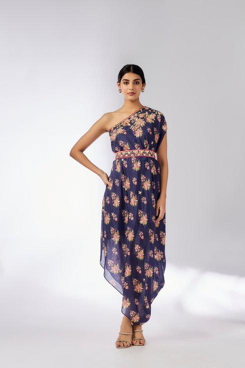 Zoya Dress - Navy
