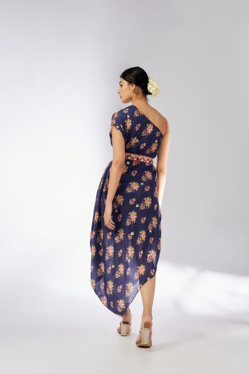 Zoya Dress - Navy