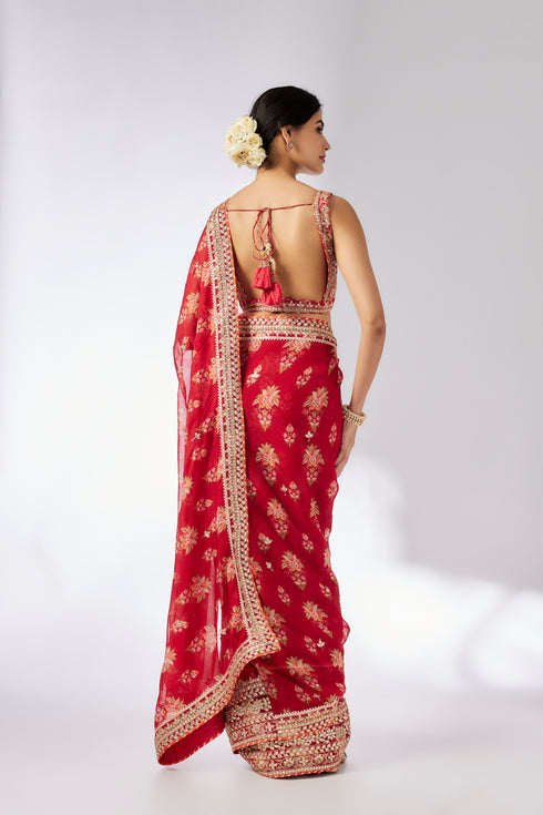 Mahira Saree Set - Red