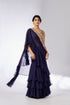 Shifa Saree Set - Navy