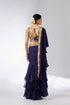 Shifa Saree Set - Navy