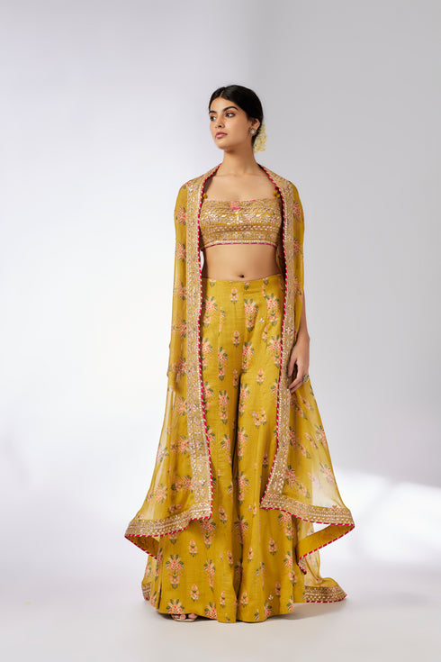 Jisha Pant Set - Mustard