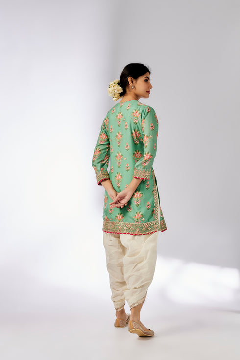Moulika Dhoti Set - Mint