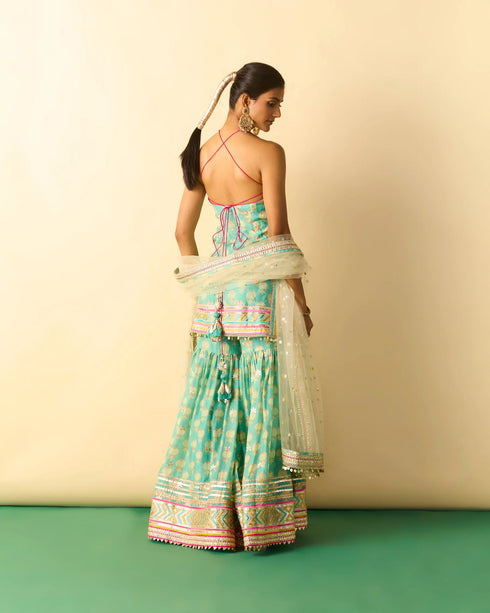 Dwisha Halter Sharara Set