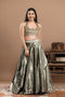 Velvet Lehenga with Blouse