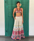 Beige Tussar & Chiffon Printed Co-Ord Set