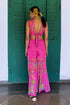 Pink Chiffon Embroidered Co-Ord Set