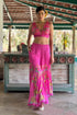 Pink Chiffon Embroidered Co-Ord Set