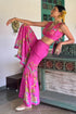 Pink Chiffon Embroidered Co-Ord Set