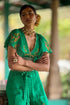 Emerald Green Chiffon Embroidered Co-Ord Set