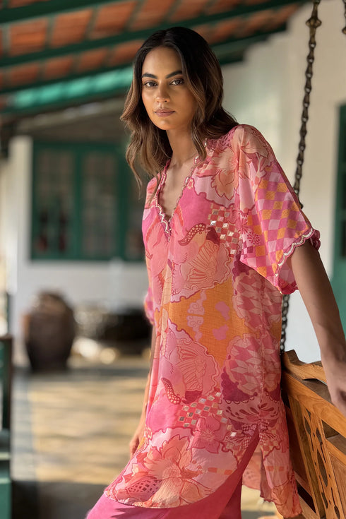 Pink Crepe Co-Ord Set