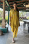 Yellow Chiffon & Linen Silk Co-Ord Set