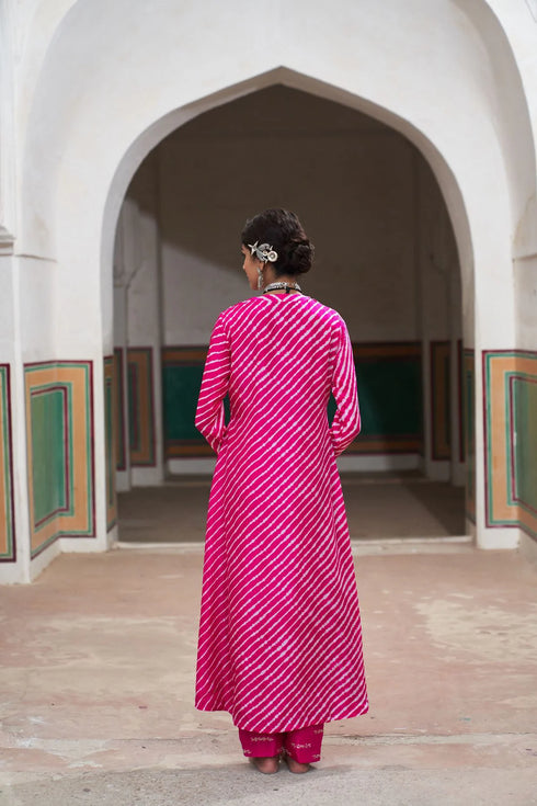 Leheriya High Low Kurta