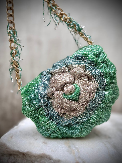 Coco Mini Beaded Sling – Jade Green