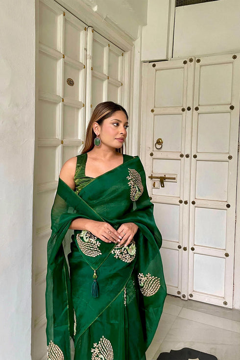 Peacock Boota Saree