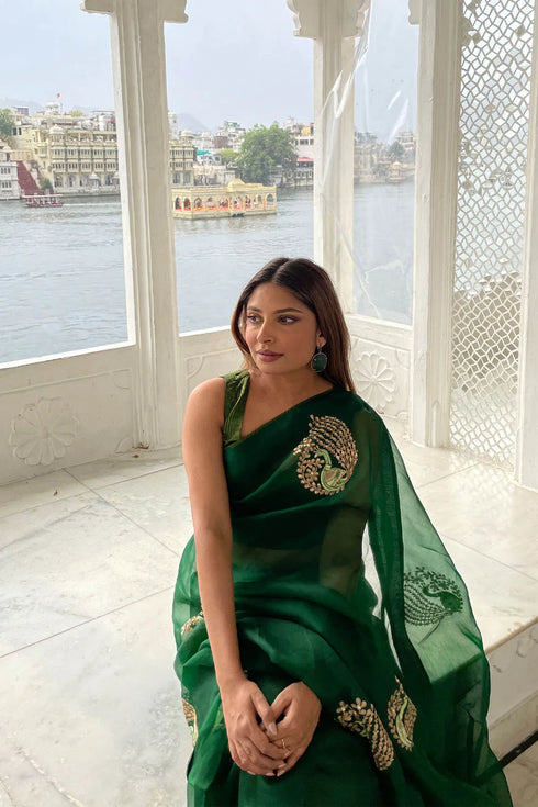 Peacock Boota Saree