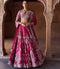 Pink Raw Silk Lehenga Set