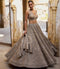 Golden Beige Organza Lehenga Set