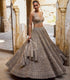 Golden Beige Organza Lehenga Set