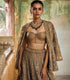 Golden Beige Organza Lehenga Set