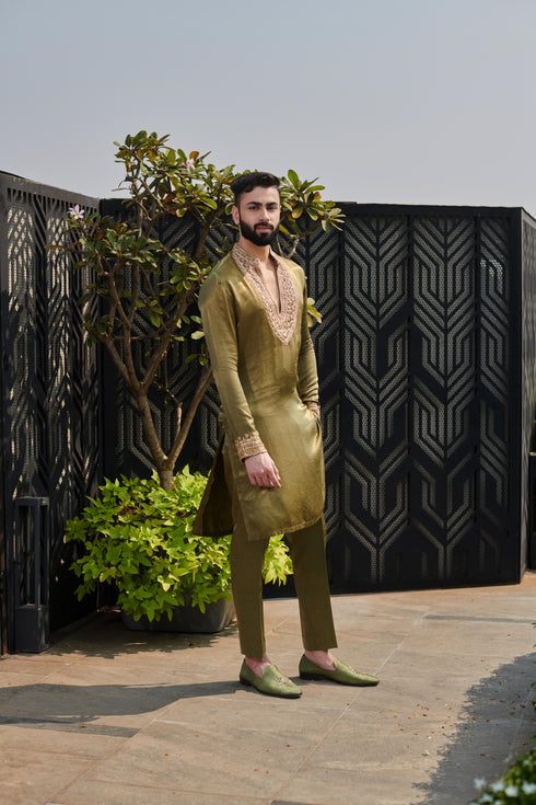 Olive Green Kurta Set