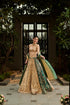 Beige & Rolling Hills Green Lehenga Set