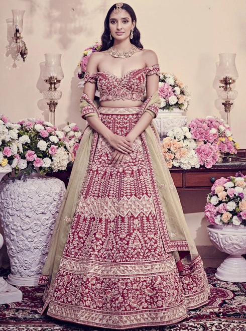Garnet Red Lehenga