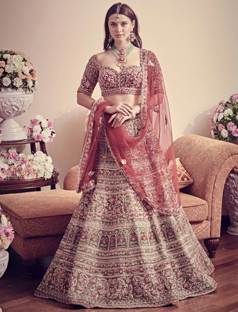 Olive Green Lehenga