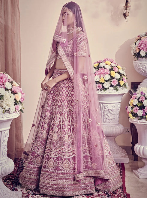 Dull Magenta Lehenga