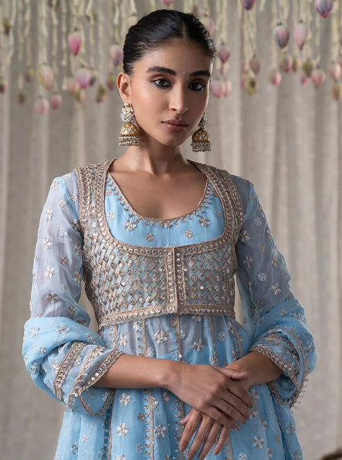 Malang Anarkali Kurta with Malang Churidar Pants