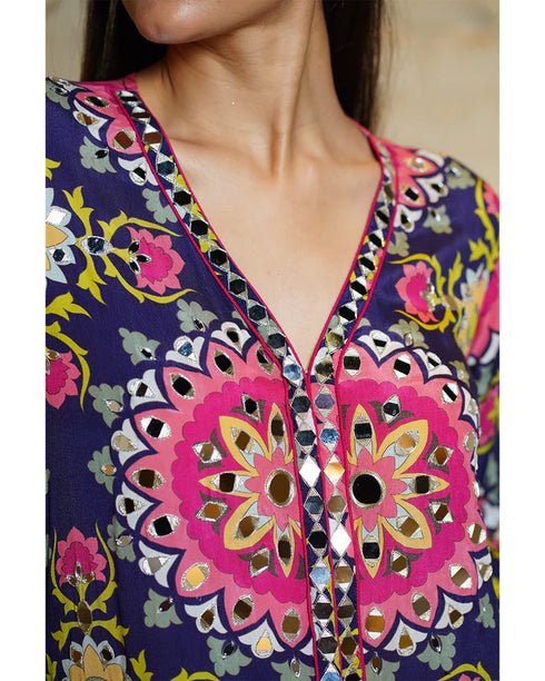 Misu Samara Flower Navy Blue