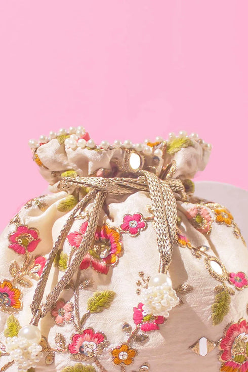 Mimosa Embroidered Potli Bag