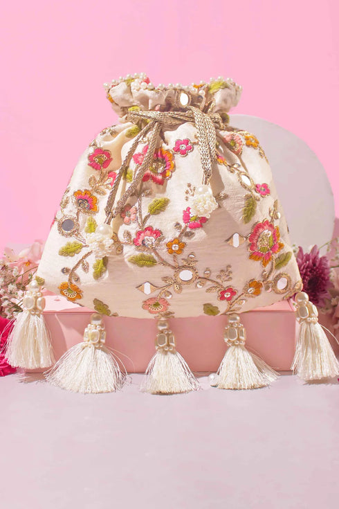 Mimosa Embroidered Potli Bag
