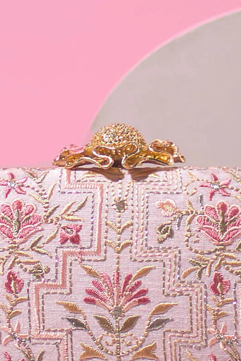 Mogra Capsule Clutch Baby Pink