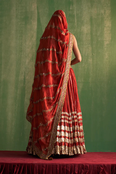 Yashvi Rust Lehenga Set