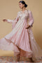 Blush Pink Embroidered Anarkali With Churidar And Dupatta