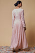 Blush Pink Embroidered Anarkali With Churidar And Dupatta
