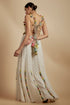 Ivory Embroidered Back Tie-Up Choli With Sharara
