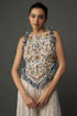 Off-White Embroidered Back Tie-Up Choli With Sharara