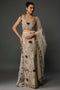 Off-White Embroidered Choli And Skirt With Dupatta