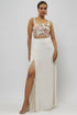 Off White Embroidered Choli With Slit Skirt