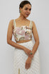 Off White Embroidered Choli With Slit Skirt