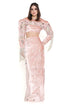 Rose Pink Embroidered Boxy Choli with Skirt