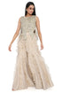 Off White Embroidered Top And Sharara With Ruffles