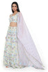 Lavender Embroidered Choli And Sharara With Dupatta