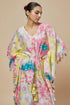 Lime Printed Silkmul Kaftan
