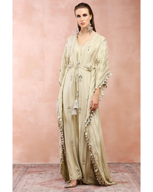Mint Embroidered Kaftan