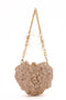 Isa Beaded Heart Clutch – Rose Gold